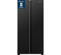 Fridgemaster MS83430EB Freestanding Slim American Side by side Door Fridge Freezer 441L, Total No Frost, Inverter compressor, Black, 83.2x178.0cm, Energy Rating E