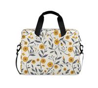 American Style Paisley Marigold Laptop Sleeve Case Soft Lining Computer Bag messenger bags for Laptop Computer with Strap Handle, 13 14 15.6 inch