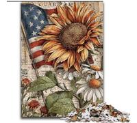 American Sunflower Jigsaws 1000 Pieces for Adults, Educational Games Home Decoration Unique Home Decor And Gifts (26x38cm)