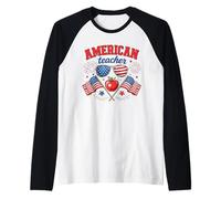 American Teacher Proud Patriotic Special Education Teacher Raglan Baseball Tee