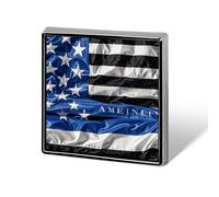 American Thin Blue Line Flag Brooch Pins Lapel Pins for Men Women Badge Button Cover Decorative Jewelry Charms for Hats Bags Backpacks Suits Shirts Scarves Clothing Accessories Banquet Wedding Gift