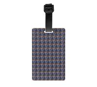American Thin Blue Line Flag Print Luggage Tags for Suitcases Labels Set Travel Essentials Detachable Business Trip