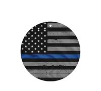 American Thin Blue Line Flag Printing 10 Pcs Car Air Freshener Fragrant Sheets,Car Hanging Accessories With Strings For Decor