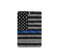 American Thin Blue Line Flag Printing 10 Pcs Car Air Freshener Fragrant Sheets,Car Hanging Accessories With Strings For Decor