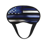 American Thin Blue Line Flag Sleeping Mask for Adults Blackout, Comfortable Eye Mask Blocking Light for Travel, Yoga