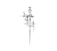 American Thorn, Herbal Tattoo Sticker, Semi-permanent Non-reflective, Waterproof, Long-lasting 2 Weeks, Fake Tattoos