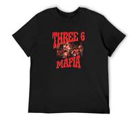 American Thrift Three Six Mafia T-Shirt Vintage Gift for Men Funny Tee Black M