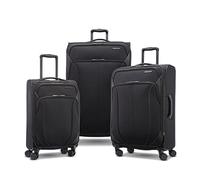 American Tourister 4 Kix 2.0 Softside Expandable Luggage with Spinners, Black, 3-Piece Set (20/24/28), 4 Kix 2.0 Softside Expandable Luggage with Spinners