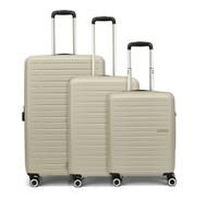American Tourister Aerojoy 4 wheels Suitcase set 3-piece with expansion pleat beige
