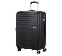 American Tourister Aerojoy Suitcase, Check-In Size 66 cm / 25 inch, 4 Wheels, Hard Top, ABS, Black|TSA Lock|Inner Mesh Zippered Divider|Expandable|Lightweight - 3 Years International Warranty
