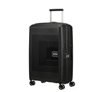 American Tourister Aerostep - Spinner M, Expandable Suitcase, 67 cm, 66.5/72.5 L, Black (Black)