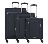 American Tourister Avantour 4 wheels Suitcase set 3-piece with expansion pleat blue