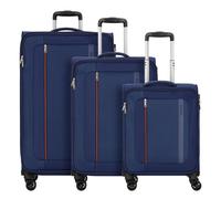American Tourister Blazing Ride 4 wheels Suitcase set 3-piece with expansion pleat blue