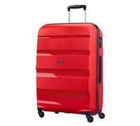 American Tourister Bon Air Spinner Check-in Suitcase, 75 cm | Red, hardside suitcase, 75H x 54W x 29D cm, 91 L, 4.2 kg, with TSA lock, interior cross straps and polypropylene shell