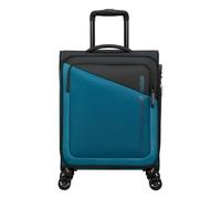 American Tourister Daring Dash - Spinner S, Expandable Hand Luggage, 55 cm, 39/46 L, Black/Blue (Black/Blue)
