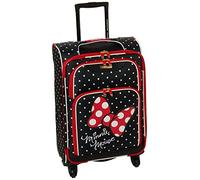 American Tourister Disney Softside Luggage with Spinner Wheels, Minnie Mouse Red Bow, Checked-Medium 21-Inch, Disney Softside Luggage with Spinner Wheels