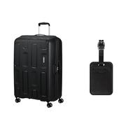 American tourister Ellipso 79 cm hard case black with luggage tags, black