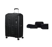 American tourister Ellipso 79 cm hard case black with packing cube set 5 pieces, black/grey