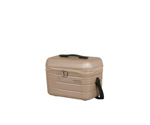 American Tourister Flashline - Beauty case & Makeup Bag for Men and Women, Makeup Bag for Travel and Everyday Life, Cosmetic case, 36 cm, Ivory Gold