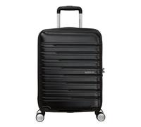 American Tourister Flashline Spinner Cabin Suitcase, 55 cm | Black, hardside suitcase, 55H x 40W x 20D cm, 34 L, 2.6 kg, with TSA lock and interior cross straps