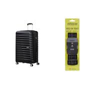American tourister Flashline spinner L case 78 cm black with luggage strap, black/grey