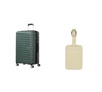 American tourister Flashline spinner L case 78 cm green with luggage tags, coconut sand