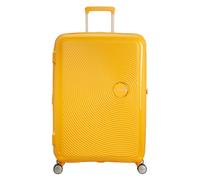American Tourister Soundbox - Hard Shell Suitcase 77 cm Large - Trolley Case with 4 wheels, TSA lock, Expandable & Light - 97/110 L - Golden Yellow