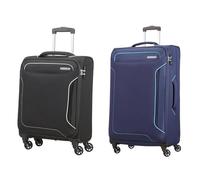 American Tourister Holiday Heat - Spinner Suitcase, 79.5 cm, 108 L, Black (Black) & Holiday Heat - Spinner Suitcase, 67 cm, 66 L, Blue (Navy)