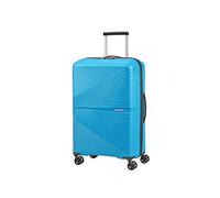 American Tourister Medium 67cm Hard Shell Suitcase 4 Double Wheels 67L Airconic (128187) Size 67cm, Sporty Blue, 67 cm,
