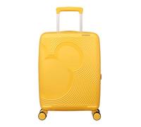 American Tourister Mickey Magic Spinner Cabin Suitcase, 55 cm | Mickey Flower Yellow, expandable hardside suitcase, 55H x 40W x 20D cm, 37/44 L, 2.4 kg, with TSA lock