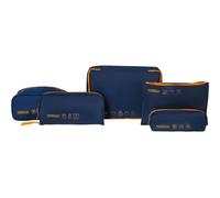 American Tourister Packing Cube Set 5 Pieces - Travel Organiser & Suitcase Organiser for Clothes, Shoes and Accessories, Luggage Organiser for Suitcases and Hand Luggage, Dark Blue/Orange