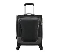 American Tourister Pulsonic - Spinner S, Expandable Hand Luggage, 55 cm, 40.5/43.5 L, Black (Asphalt Black)