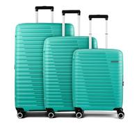American Tourister Roadrush 4 wheels Suitcase set 3-piece Expandable green