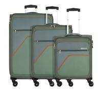 American Tourister Sky Surfer 4 wheels Suitcase set 3-piece green