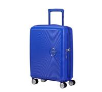 American Tourister Soundbox - Hand Luggage Suitcase 55 x 40 x 20/23 cm - Hard Shell Cabin Trolley for EasyJet & Most Airlines, Expandable, 35.5/41L, Blue (Cobalt Blue)
