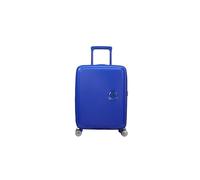 American Tourister Soundbox - Hand Luggage Suitcase 55 x 40 x 20/23 cm - Hard Shell Cabin Trolley for EasyJet & Most Airlines, Expandable, 35.5/41L, Blue (Cobalt Blue)
