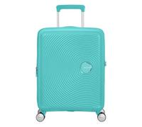 American Tourister Soundbox - Hand Luggage Suitcase 55 x 40 x 20/23 cm - Hard Shell Trolley Suitable for EasyJet - Expandable, Light, 4 wheels & TSA Lock - 35.5/41 L - Blue (Poolside Blue)