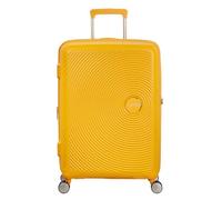 American Tourister Soundbox - Hard Shell Suitcase 67 cm Medium - Trolley Case with 4 wheels, TSA lock, Expandable & Light - 71.5/81 L - Golden Yellow