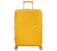 American Tourister Soundbox - Hard Shell Suitcase 67 cm Medium - Trolley Case with 4 wheels, TSA lock, Expandable & Light - 71.5/81 L - Golden Yellow