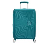 American Tourister Soundbox - Hard Shell Suitcase 67 cm Medium - Trolley Case with 4 wheels, TSA lock, Expandable & Light - 71.5/81 L - Jade Green