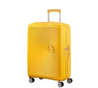 American Tourister Soundbox - Hard Shell Suitcase 67 cm Medium - Trolley Suitcase with 4 wheels, TSA Lock, Expandable & Light - 71.5/81 L - Yellow (Golden Yellow)