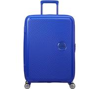 American Tourister Soundbox - Hard Shell Suitcase Medium, 67 cm - Trolley Suitcase with 4 Wheels, TSA Lock, Expandable & Light, 71.5/81L, Blue (Cobalt Blue)