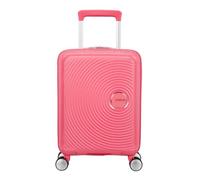 American Tourister Soundbox Mini - Kids Suitcase 47 x 32 x 21 cm, 22 L - Hard Shell Hand Luggage Trolley, Suitable for Most Airlines incl. EasyJet - Lightweight with 4 Wheels, Sun Kissed Coral