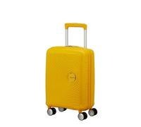 American Tourister Soundbox Mini Kids Spinner Cabin Suitcase, 47 cm | Golden Yellow, hardside suitcase, 47H x 32W x 21D cm, 22 L, 1.8 kg, with interior cross straps