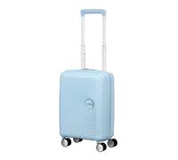 American Tourister Soundbox Mini Kids Spinner Cabin Suitcase, 47 cm | Pastel Blue, hardside suitcase, 47H x 32W x 21D cm, 22 L, 1.8 kg, with TSA lock and interior cross straps
