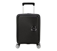 American Tourister Soundbox Mini - Kids Suitcase 47 x 32 x 21 cm, 22 L - Hard Shell Hand Luggage Trolley, Suitable for Most Airlines incl. EasyJet - Lightweight with 4 Wheels, Bass Black