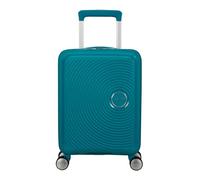 American Tourister Soundbox Mini - Kids Suitcase 47 x 32 x 21 cm, 22 L - Hard Shell Hand Luggage Trolley, Suitable for Most Airlines incl. EasyJet - Lightweight with 4 Wheels, Deep Teal