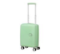 American Tourister Soundbox Mini - Kids Suitcase 47 x 32 x 21 cm, 22 L - Hard Shell Hand Luggage Trolley, Suitable for Most Airlines incl. EasyJet - Lightweight with 4 Wheels, Pastel Green