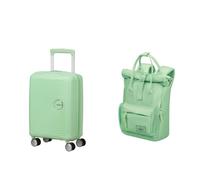 American Tourister Soundbox Mini & Urban Groove - Children's Luggage, 47 cm, 22 L & Backpack, 31 cm, 7 L - Mini Travel Set - Pastel Green