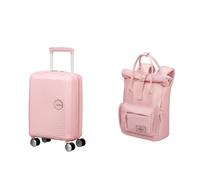 American Tourister Soundbox Mini & Urban Groove - Children's Luggage, 47 cm, 22 L & Backpack, 31 cm, 7 L - Mini Travel Set - Pastel Pink